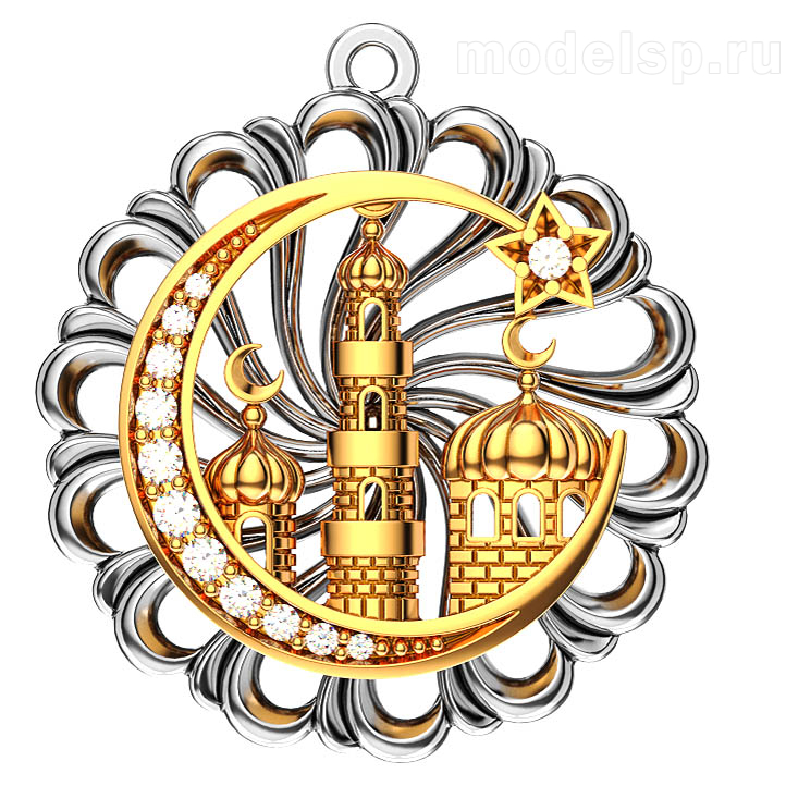 подвеска мусульманская  из золота серебра